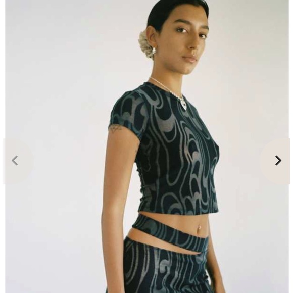 Eckhaus Latta Shrunk Tee Wave L - Picture 2 of 4